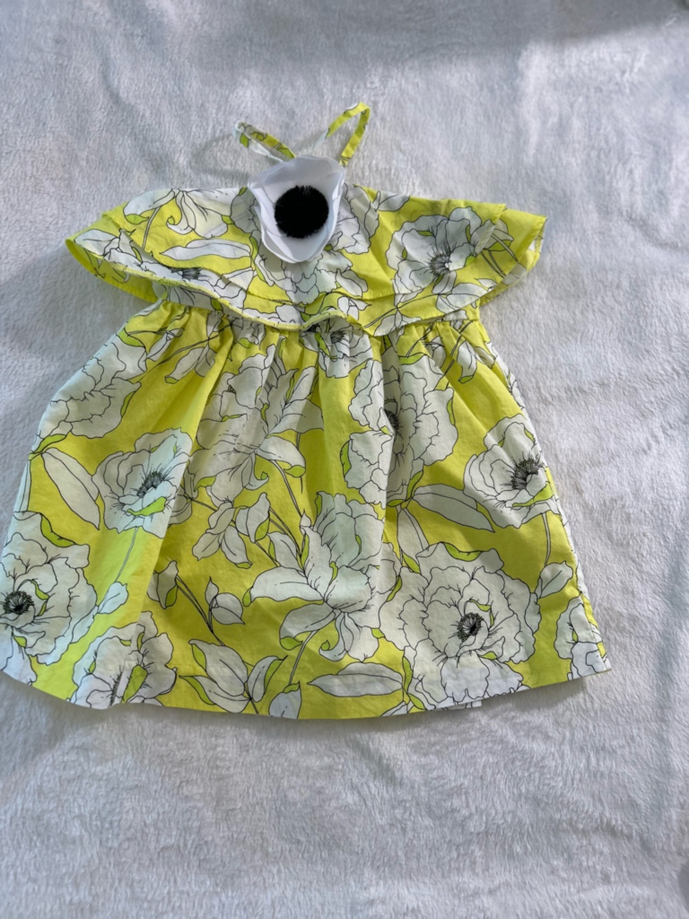 Janie and Jack Yellow and White Floral Dress
